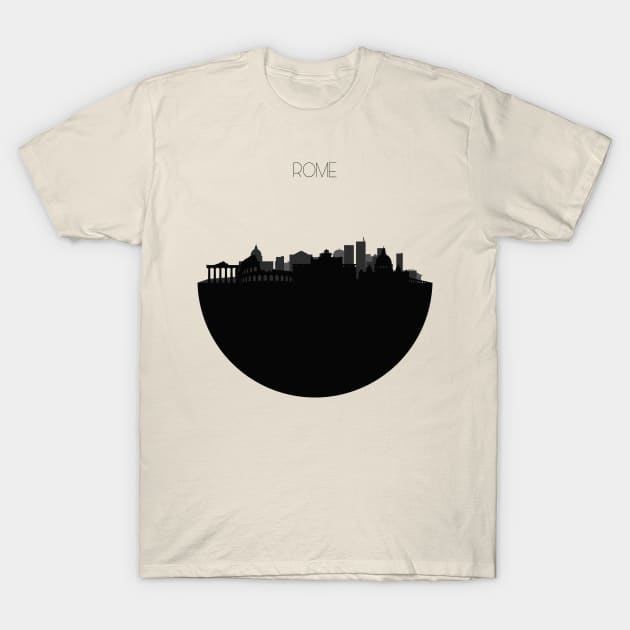Rome Skyline T-Shirt by inspirowl